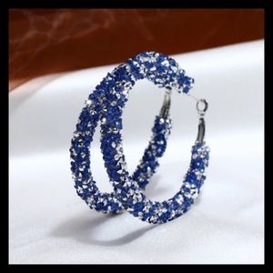 💕Rhinestone Hoop Earrings BRAND NEW💕